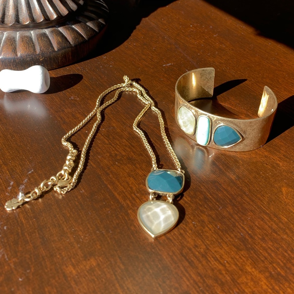 Lucky Brand Beaded Necklace and Bracelet Set